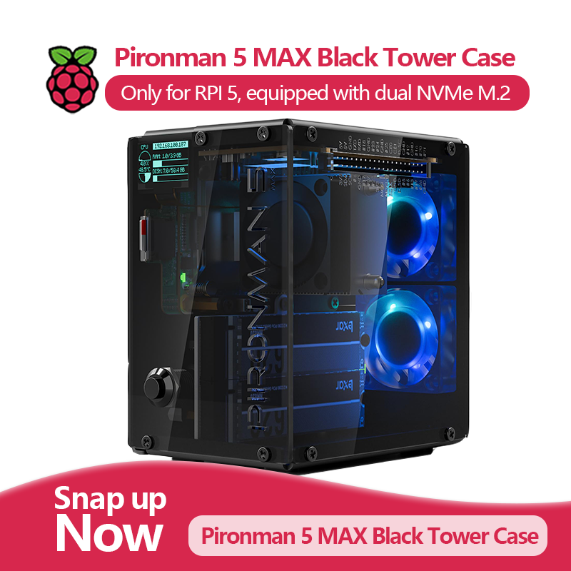 Argon One V3 M.2 Nvme Case - Корпус Pironman 5 MAX, черный, для